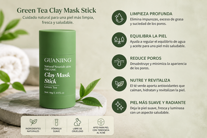 1+1 GRATIS Mascarilla de té verde en stick, piel limpia y luminosa desde el primer uso
